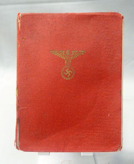 NSDAP PARTY BOOK TO WW1 FIGHTER ACE.