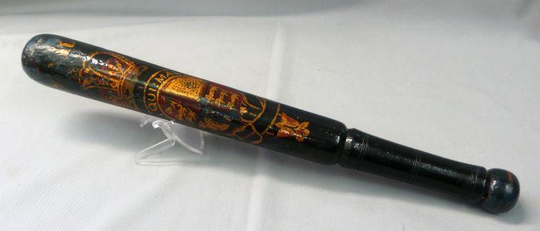 VICTORIAN POLICE CONSTABLE'S DECORATED TRUNCHEON