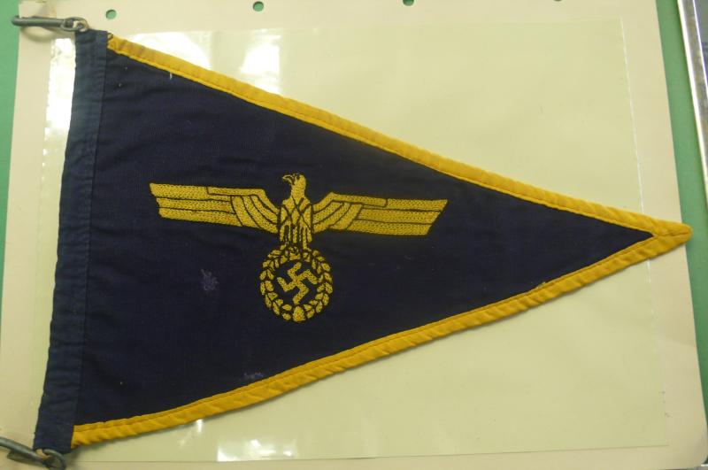 KREIGSMARINE OFFICERS CAR PENNANT