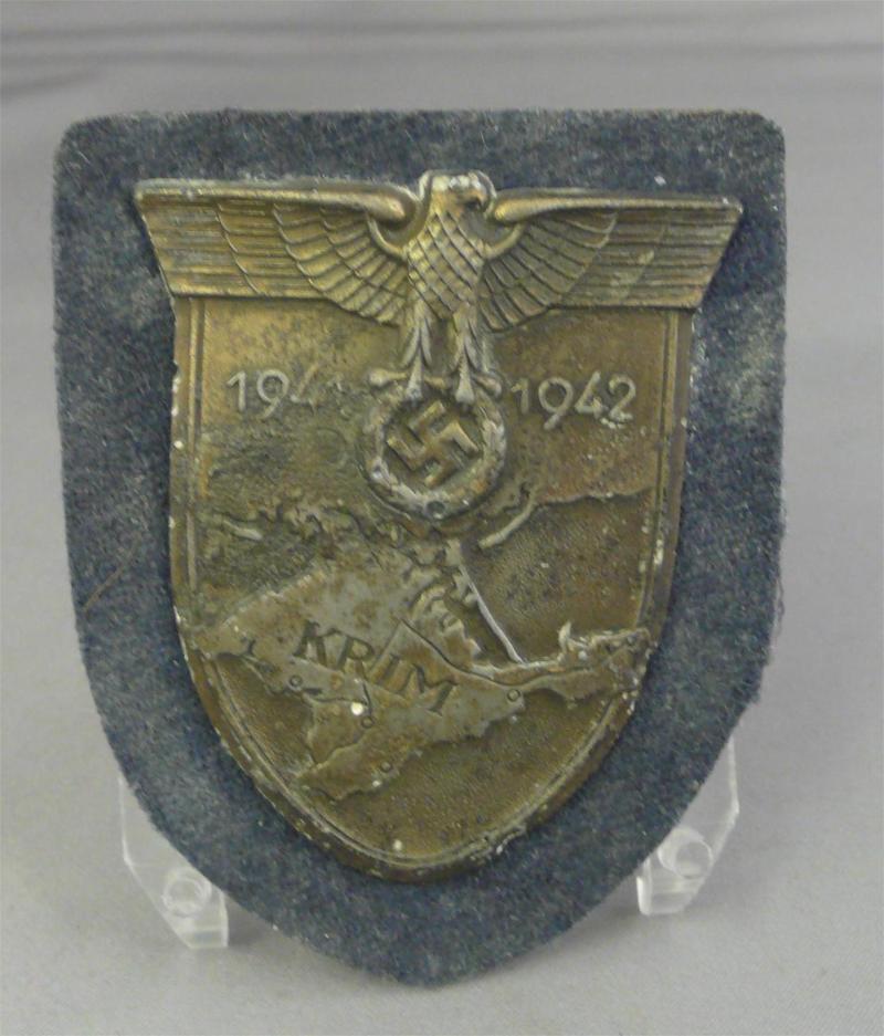 KRIM SHIELD ON LUFTWAFFE BACKING