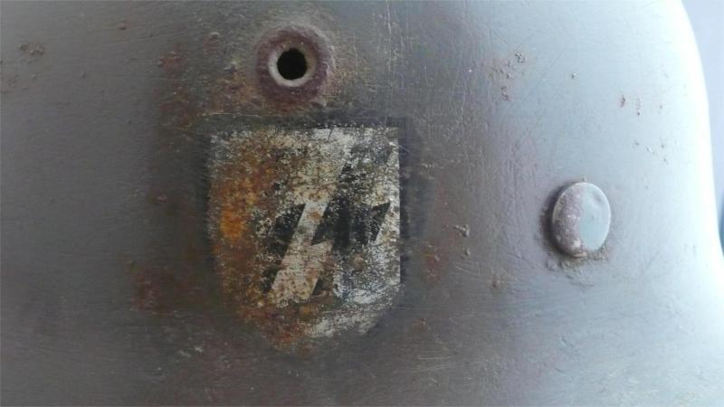 WAFFEN SS M40 SINGLE DECAL HELMET